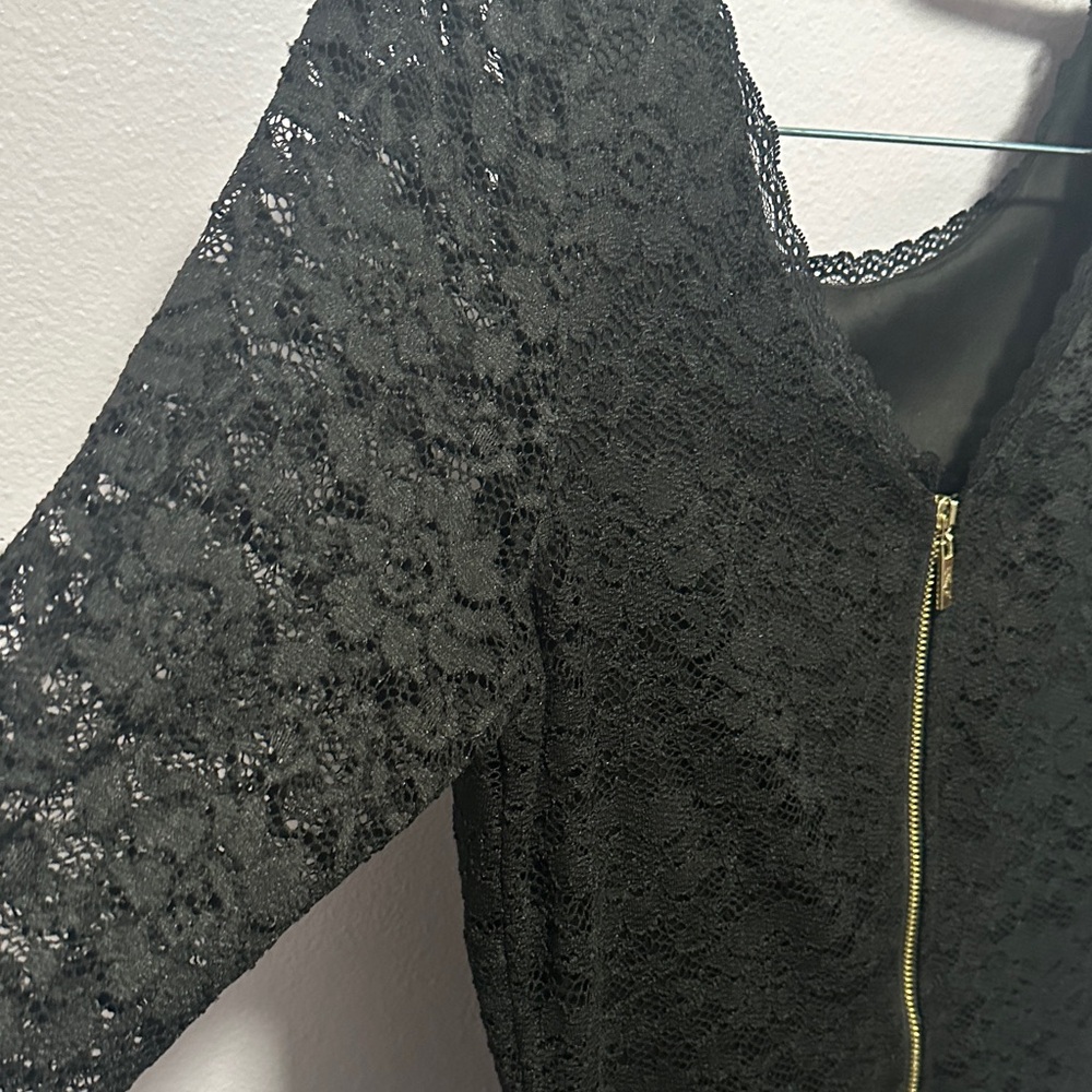 Eliza J Black Lace Cocktail Dress - Picture 11 of 12